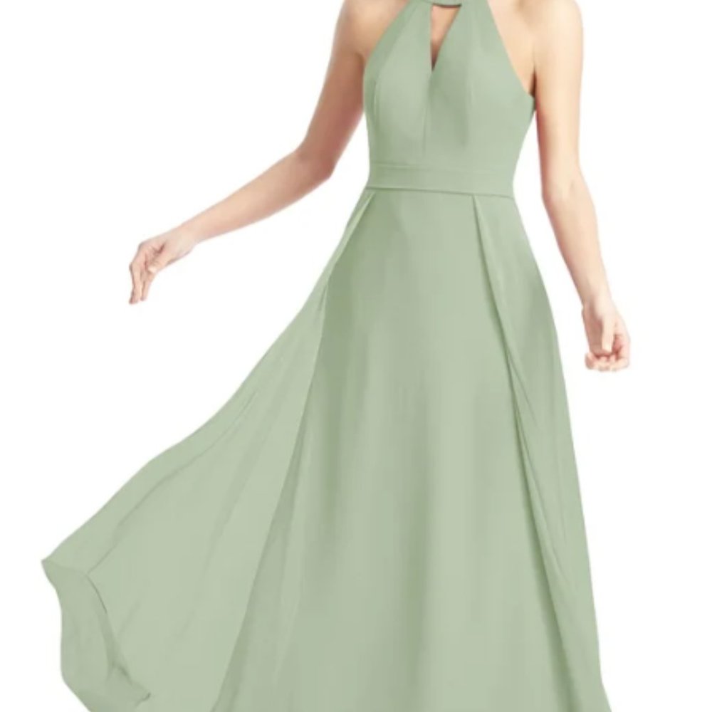 Azazie Dusty Sage Melody Dress